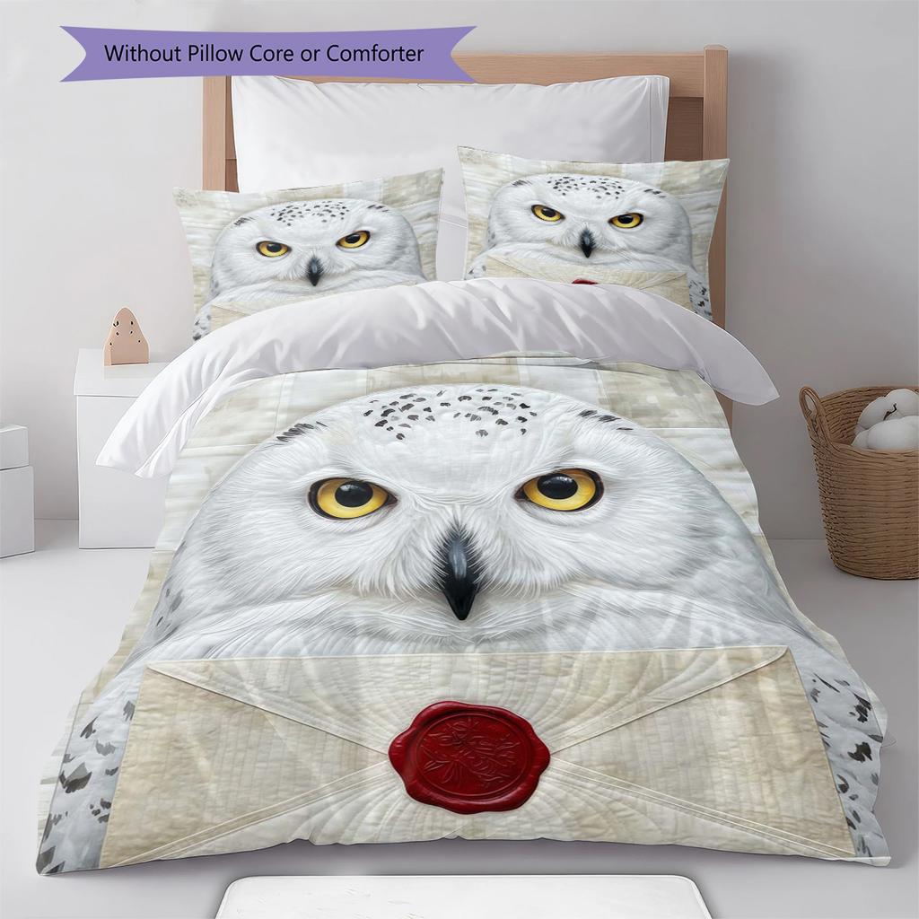 Juego de Ropa de Cama con Estampado de Dibujos Animados Colcha Funda de Colcha Funda de Almohada Decoración del Hogar Regalo de Cumpleaños (1 * funda nórdica + 2 * fundas de almohada, sin núcleo)