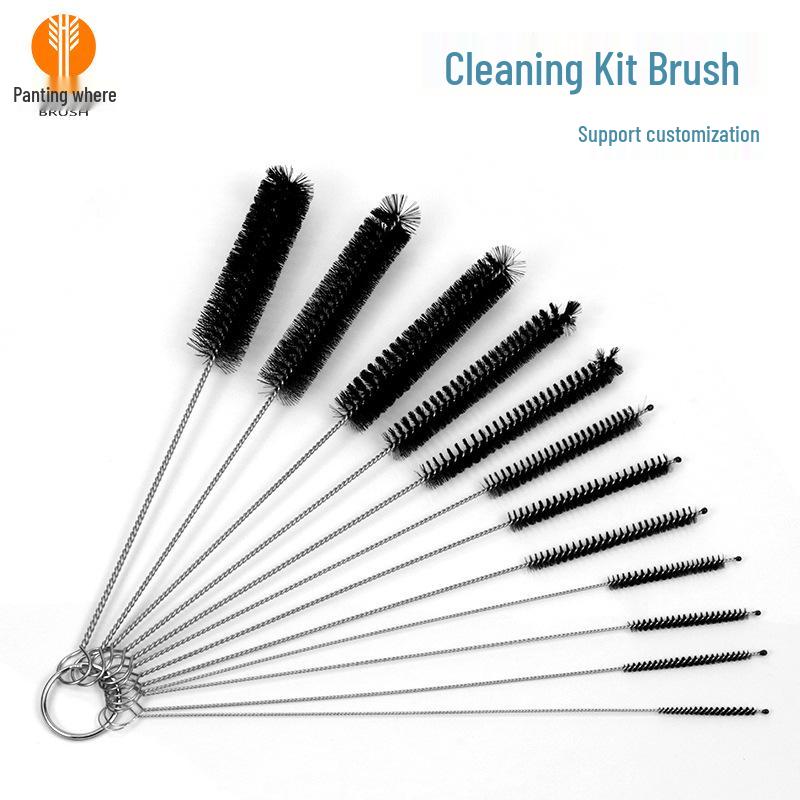 Test Tube Straw & Cup Cleaning Nylon Brush Set for Insulated Cups, Wine Glasses & Tea Cups