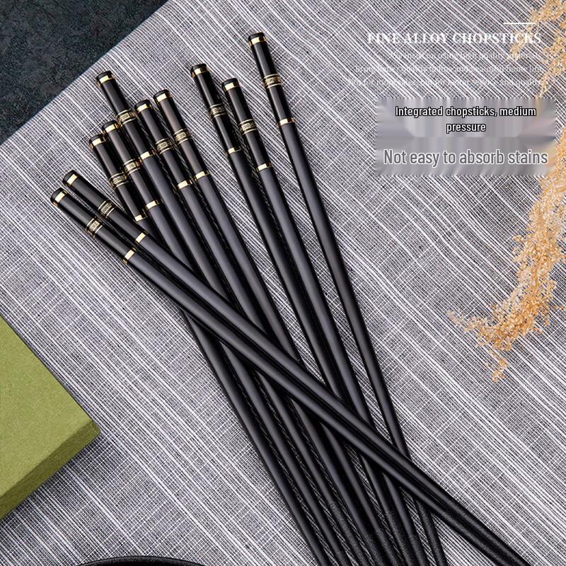 Shihua Alloy Chopsticks 10-Pair Set