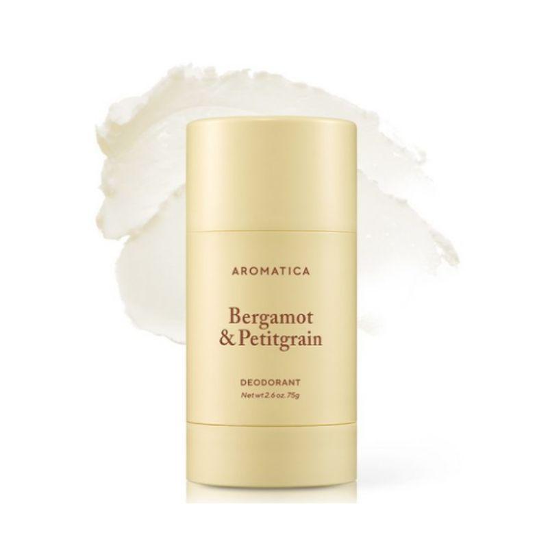 AROMATICA Bergamotte & Petitgrain Deodorant 75g – Erfrischende aromatische Körpergeruchspflege white