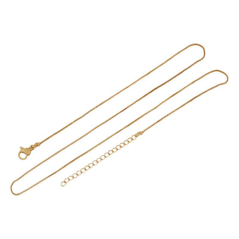Lu District 18k Gold Box Chain Bracelet Extension and Adjustment Accessory