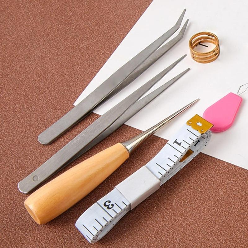 Handmade Small Jewelry Tool Set Nose Pliers Glue Storage Box Rings