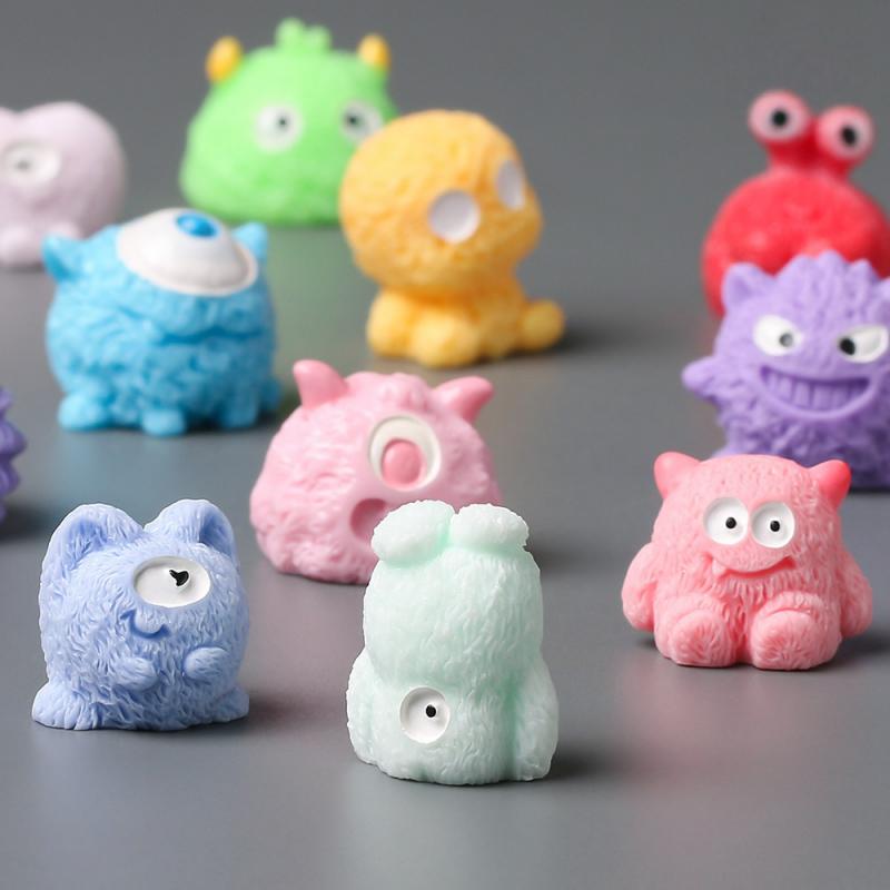 Plok Cute Mini Monster Blind Bag Resin Figurine Car Dashboard Desktop Ornament Trendy Surprise Gift For Toy Collectors And Kids