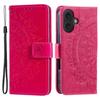 For iPhone 16 Stand Case PU Leather Wallet Phone Cover Totem Imprinted