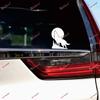 2 Pcs White 4", 6" Wolf Howling Moon Silhouette Decal Vinyl Sticker for Car Boat Laptop Die Cut No Background