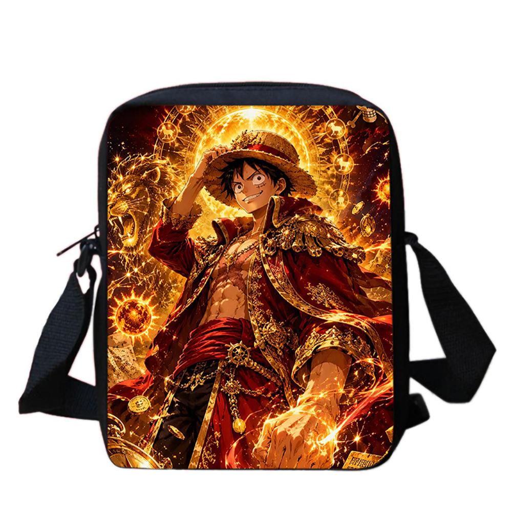 One Piece Cartoon Crossbody Bag Lightweight Adjustable Strap Casual Daily Bag Ideal Gifts For Boys Girls Bolsa Infantil Menina