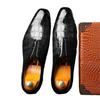 Business Men's Shoes Stone Pattern Casual Leather Shoes Breathable Comfortable Shoes