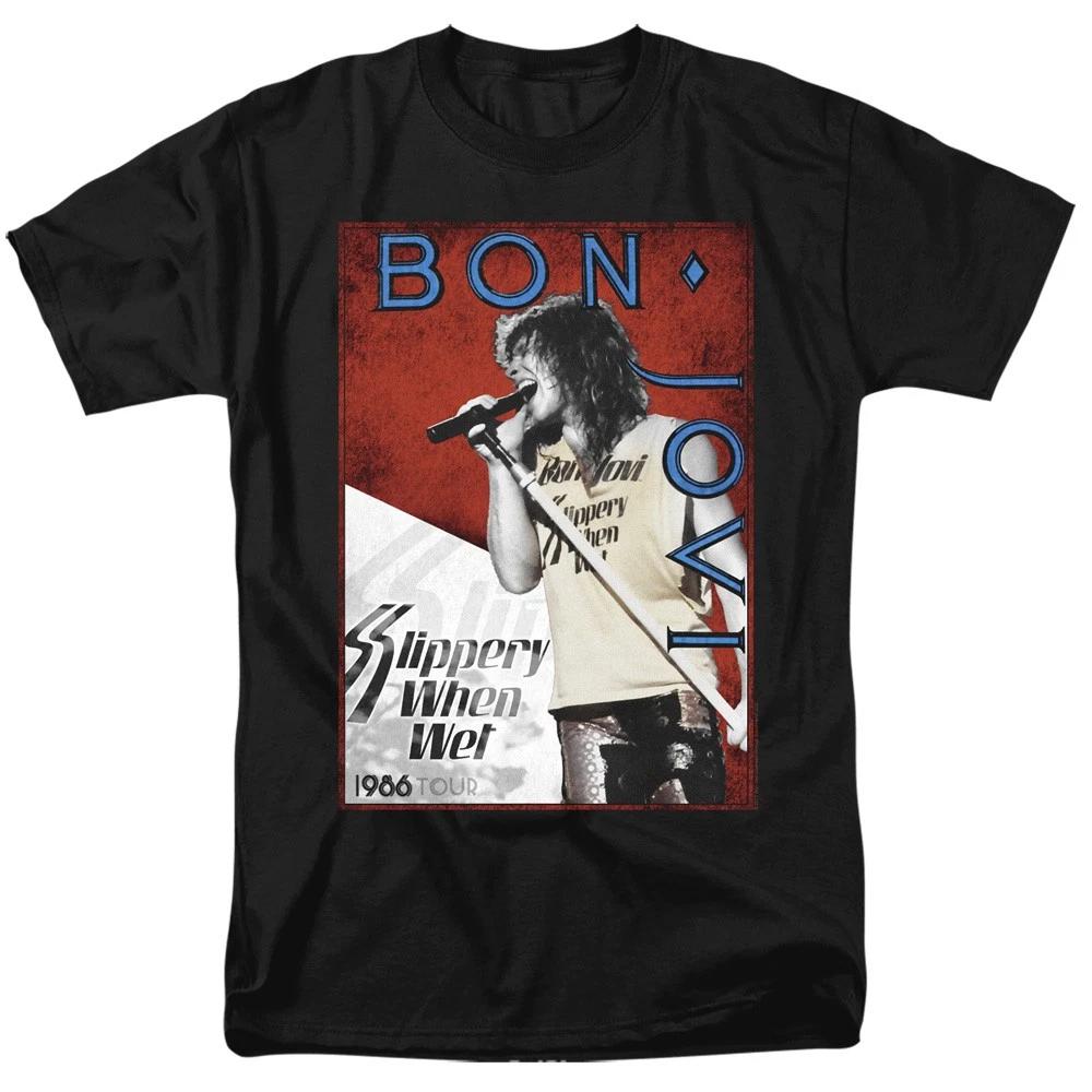 Bon Jovi - 86 Tour -  Unisex Short Sleeve Children s T-shirt - Black 140