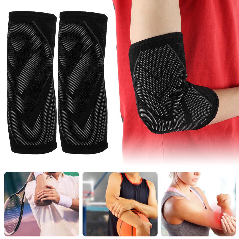 2Pcs Nylon Knitted Elbow Pad Pressure Belt Breathable Protection Universal Outdoor SportsS