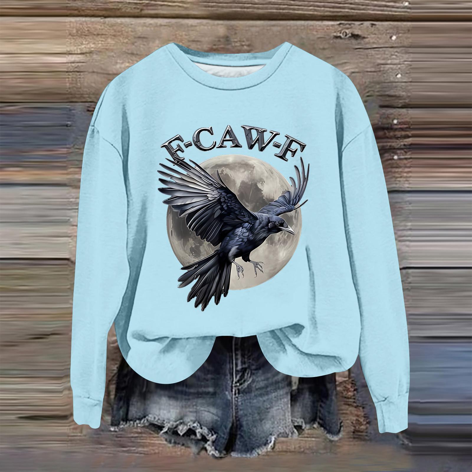 

Женская модная повседневная толстовка с длинным рукавом, свободного кроя, с принтом M