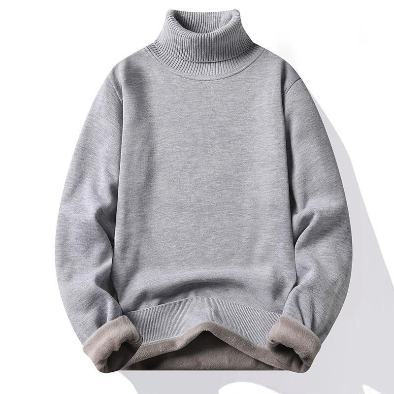 Autumn Winter Men's Turtleneck Sweater Men's Knitting Pullovers Rollneck Knitted Sweater Warm Men Jumper Slim Fit Casual Sweater