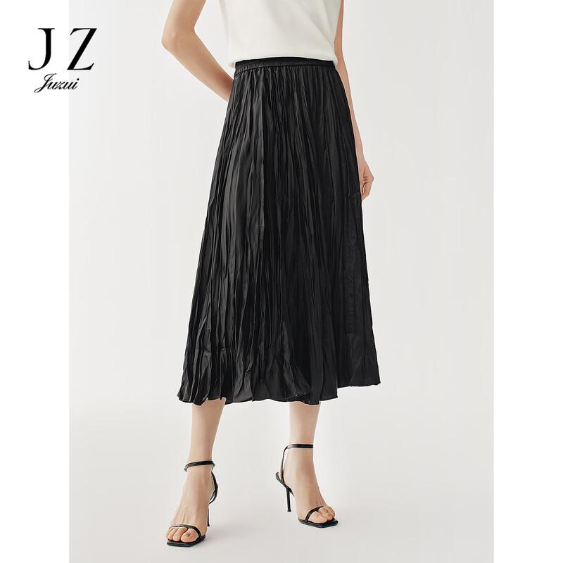 JUZUI Elegant Pleated Midi Skirt 2XL