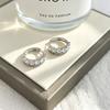 Factory Direct Luxury 14K Gold Plated Hoop Earrings with High-quality Zircon Inlay for Wedding and Daily Wear