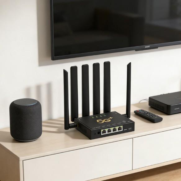 5G1200M Dual-Band Multi-Antenna Wireless Router with Card Slot (Model: 5GCPE_NR800)