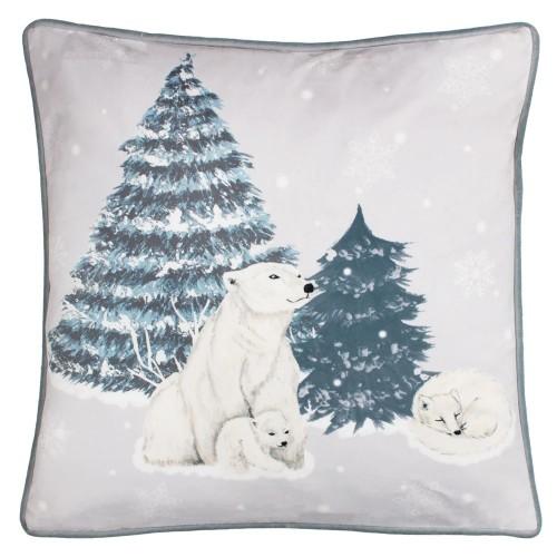Furn Arcticus Fleece Polar Bear Cushion Cover