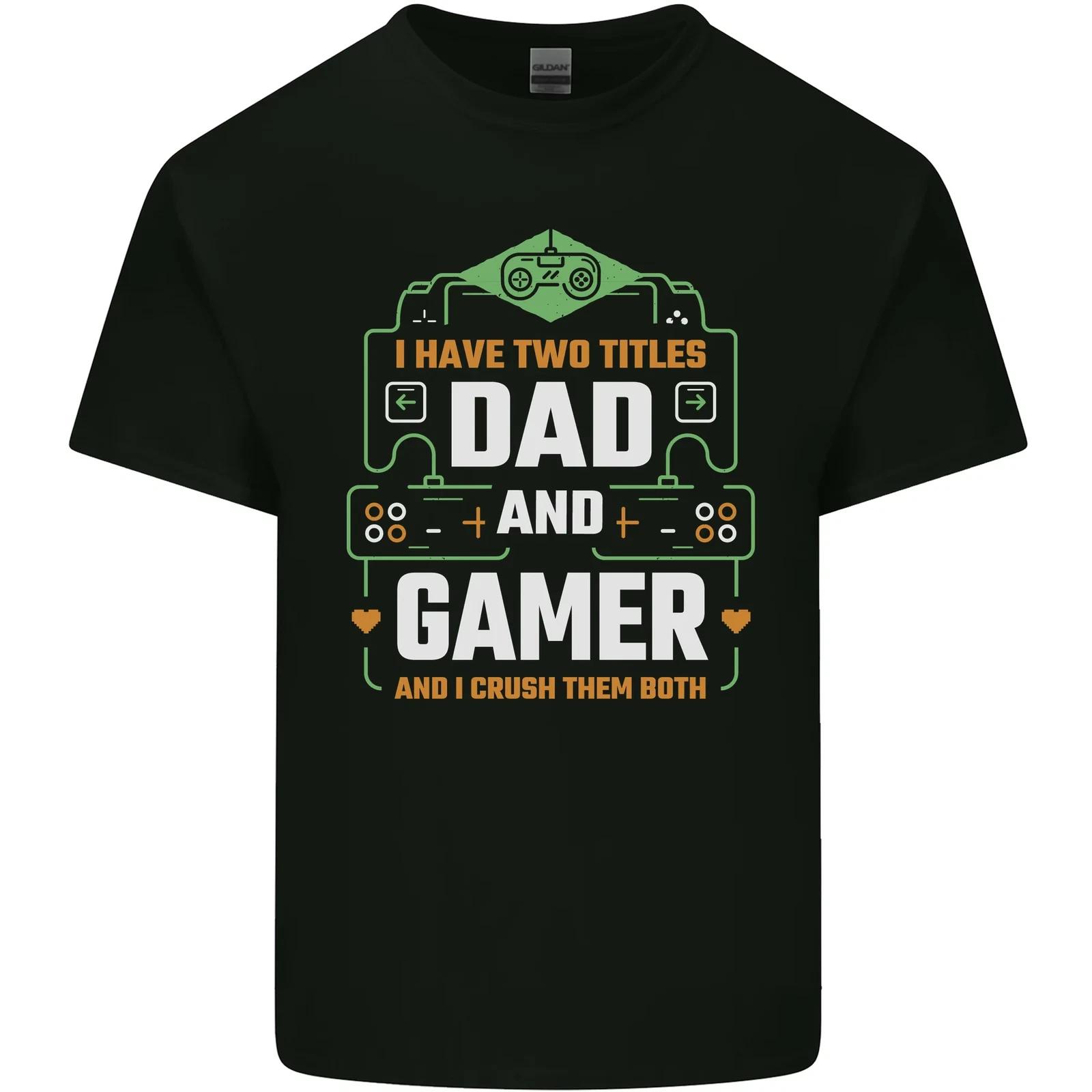 Dad & Gamer Funny Fathers Day Gaming Kids T-Shirt Childrens 3XL