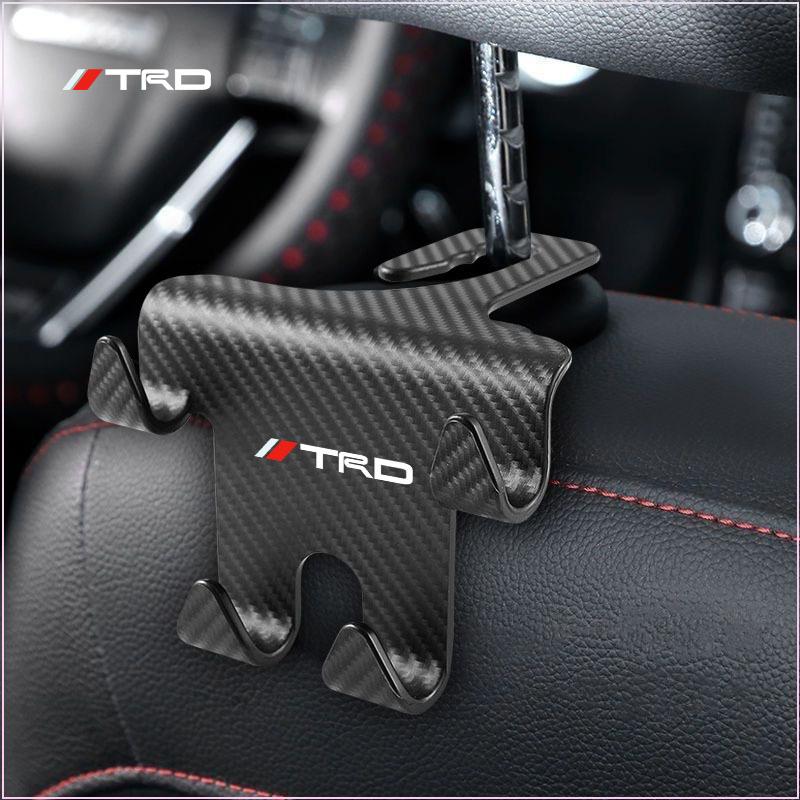 1/2Pcs Double Head Hooks Car Seat Back Headrest Hanger Emblem for Toyota GR Gazoo Racing Corolla TRD Yaris Chr Auris Rav4 Camry Prius Prado Avensis