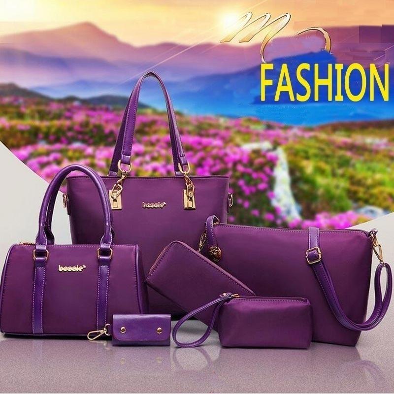 Buy Luxury 6 Set Bags Handbag Shoulder Bag Tote Wallet Key Womens Bag
