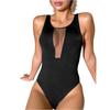 Women's One-piece Swimsuit European And American Slim Mesh Swimsuit