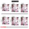 2pcs Curtain Butterfly and Pink Rose Durable 100% Polyester Fabric,Without Electricity Versatile Perfect for Holiday Decor