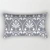 Patchwork Grey Geometric Pattern Print Decoration Bedroom Living Room Office Waist Support Home Rectangular Pillowcase