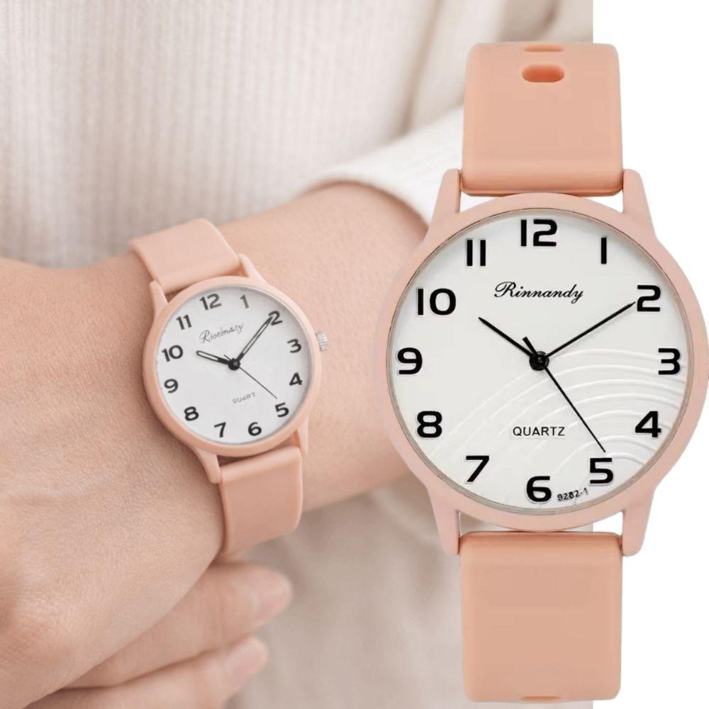 Arabic Dial Ladies Quartz Watch Silicone Band Clock Wristwatches Women Watches Student Couple Gift