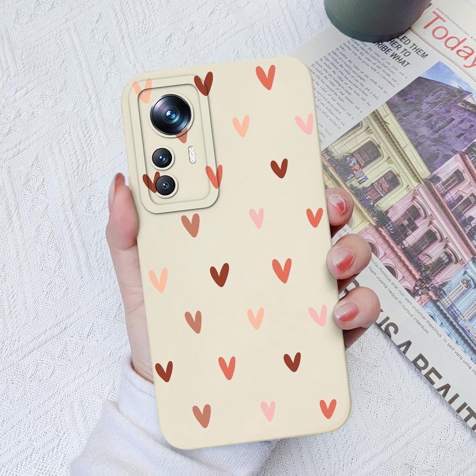 For Xiaomi 12T Case Hot New Design Cute Cat Butterfly Cartoons Matte Liquid Silicone Shell For Xiaomi 12T Pro Ultrathin Fundas