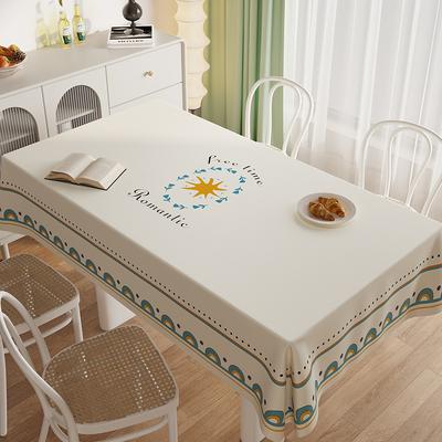 Rectangle Dining Table Tablecloth Waterproof And Oil-Proof Leave-In Coffee Table Tablecloth Simple And Versatile Dining Table Cloth Tablecloth