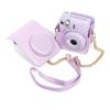 Soft PU Leather Camera Case for Mini 12 Instants Camera Silicone Protectors Bag with Removable Straps
