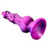 Multicolor Silicone Alien Wolf King Anal Plug - Soft Dog Penis Shaped Female Masturbator