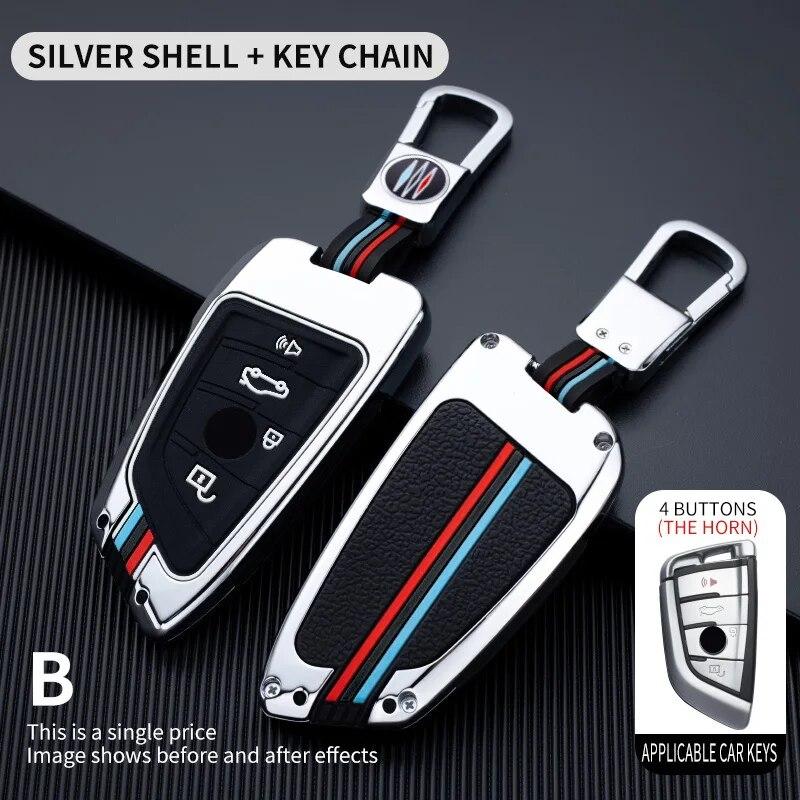 Car Remote Key Case Cover Shell Fob For BMW X1 X3 X5 X6 X7 1 3 5 6 7 Series G20 G30 G11 F15 F16 G01 G02 F48 Keyless