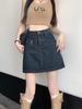 2025 Spring/Summer Women's Plus Size High-Waisted Denim Midi Skirt, Slimming Bodycon A-Line Design