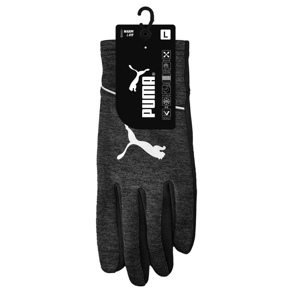 PUMA Winter Grip Size Gloves, Gloves, Gray, L, CW-3020-GY-L