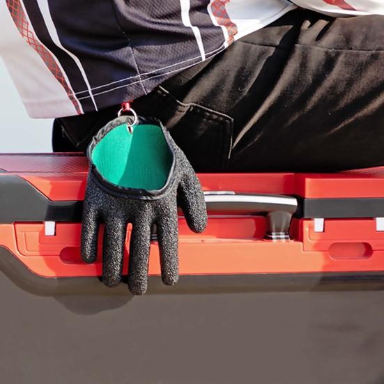 1Pc Fishing Gloves Cozy Anti-prick Anti-slip Waterproof Quick Dry Catch Fish Emulsion Textured Grip Palm Gloves Outdoor Fishing