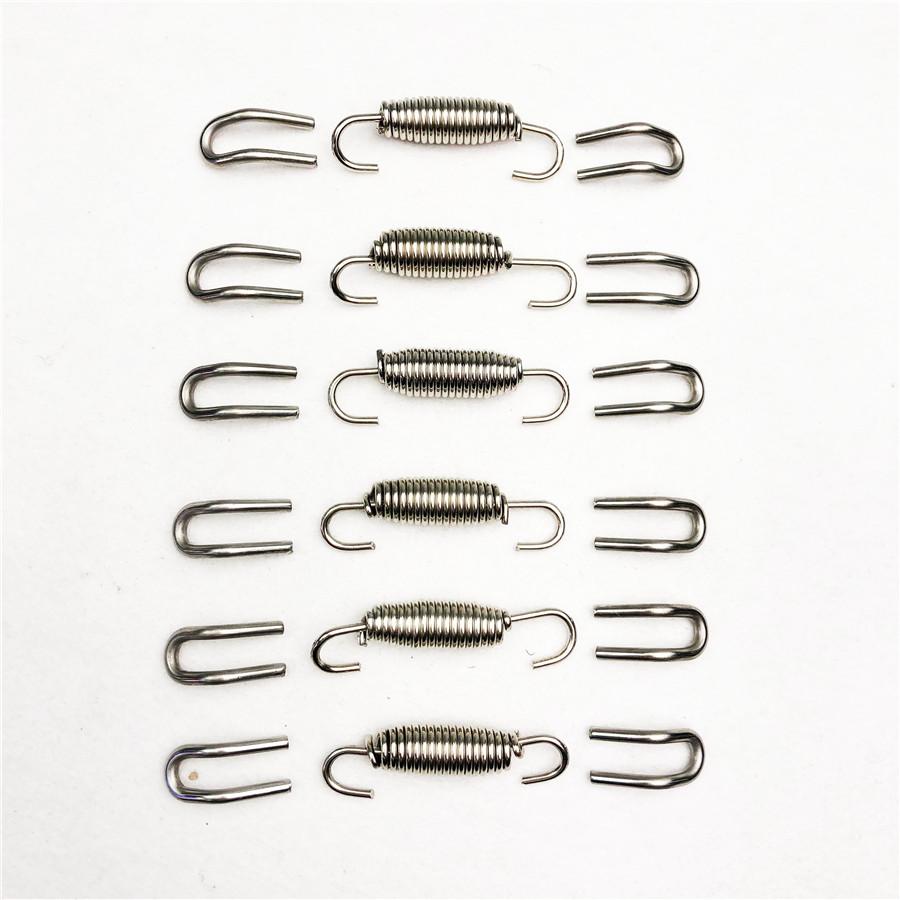 18pcs Stainless Steel Spring Hook Scooter Motorcycle Exhaust Pipe Muffler Springs Hooks Motorcycle Scooter Accessories