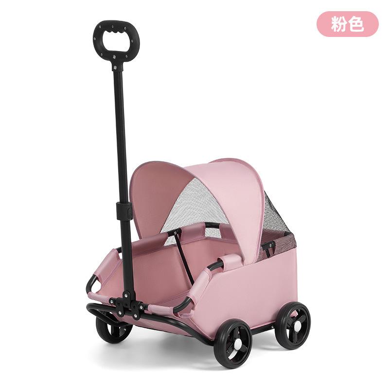 Kleiner Haustierkinderwagen für Hunde Katzen Teddybären Outdoor-Aktivitäten Leicht und faltbar Autozubehör