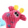 Cute Plush Giraffe Rope Pets Small Dogs Squeaky Interative Toys Deer Dolls Puppy Playing Chew Bite Toy Dog Training Accessories