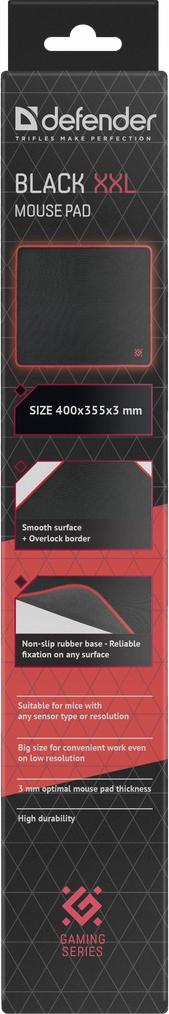 Defender Gaming BLACK Mousepad 400x355x3mm