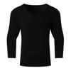 V-Ausschnitt Langarm Locker Vintage Einfarbig Herren S T-Shirt