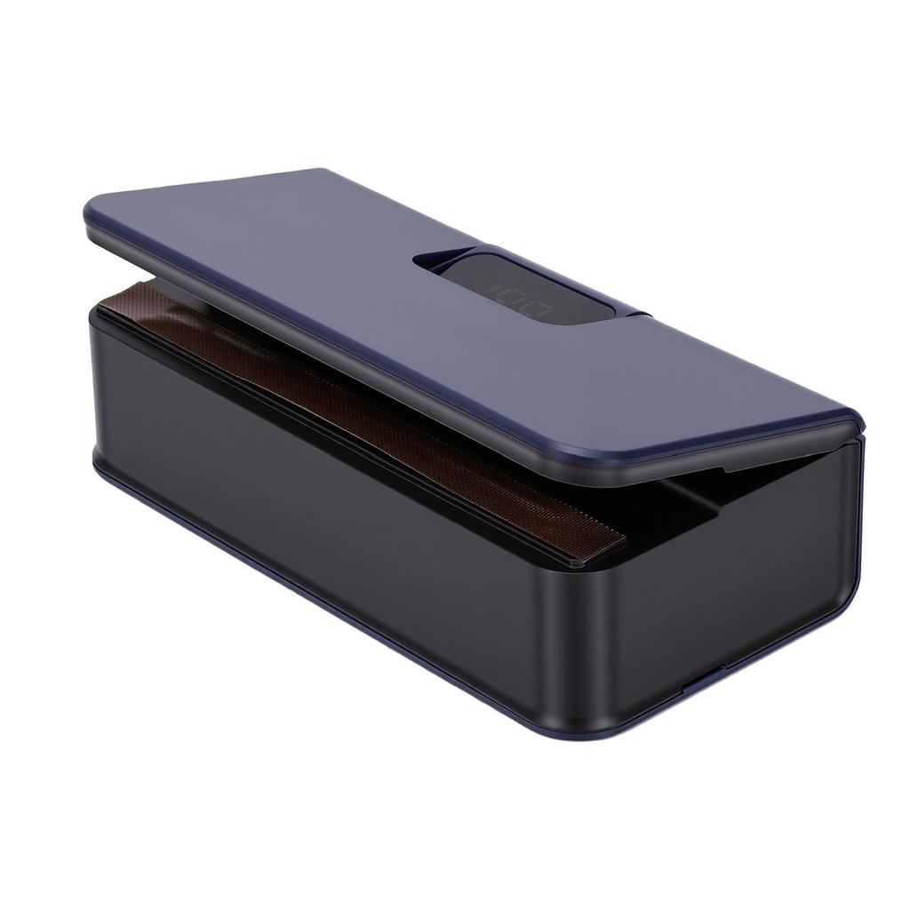 Mini Bag Sealer Concealed Cutter Magnetic Back 6 Adjustable Heat Settings LED Display Portable Bag Sealer Blue