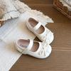 2026 Kids' Korean Style Bow Leather Flats - Versatile, Comfortable Princess Dance Shoes for Spring & Autumn
