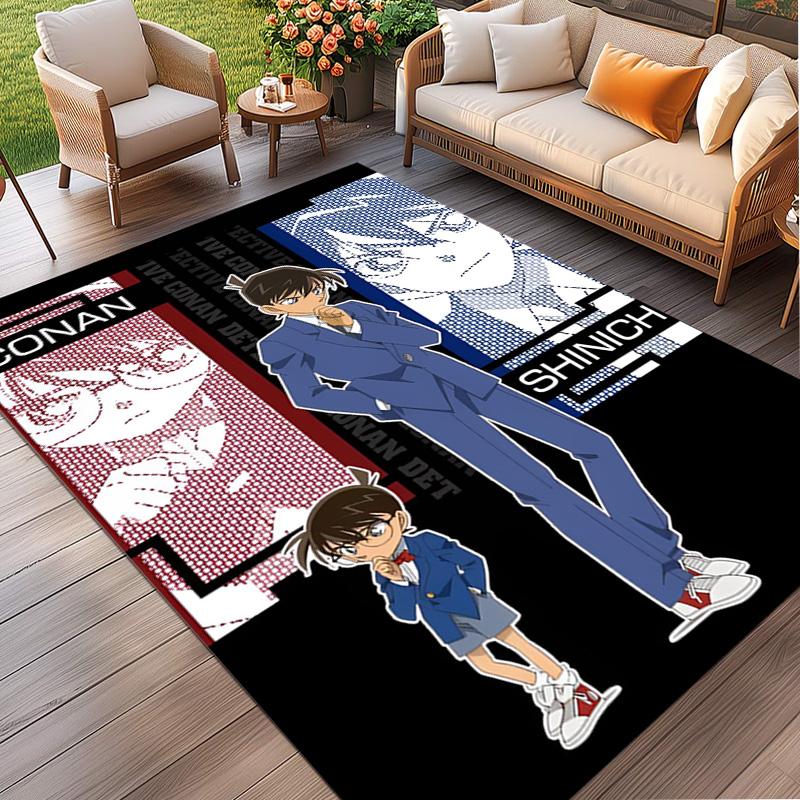 Detective Conan Print Rug, Washable Floor Carpet, For Entryway Dorm Laundry Room Office Study, Home Decor Birthday Christmas Gift