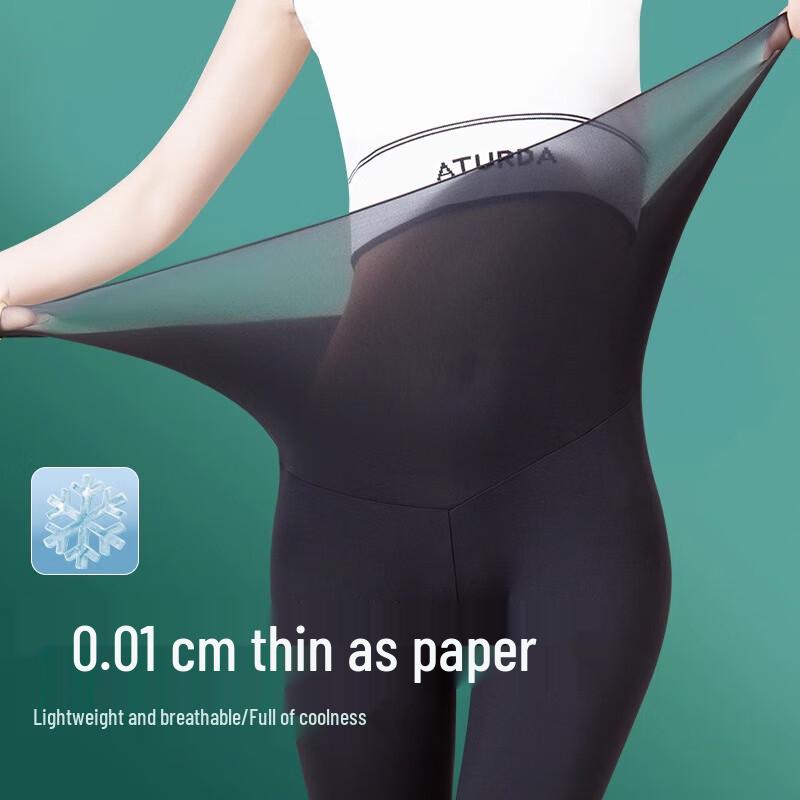 LANGSHA Women's Ice Silk Capri Shaping Leggings