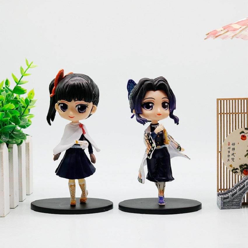 Big Head Style Demon Slayer Kimetsu No Yaiba Anime Figurines PVC Dolls Desktop Decoration Model Toys Festival Gifts Box