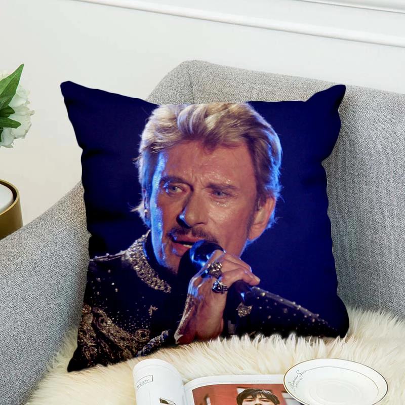Johnny Hallyday 3d All Ove Printed Pillow Case Polyester Decorative Pillowcases Throw Pillow Cover Style-3