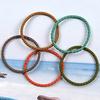 Elastic Hair Bands 5 Colors Packaging Hair Ties Knot-Free Girls' Accessories 1 Set 50P