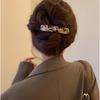 Elliptical Leopard Print Hair Clip PVC Large Hairpin Cute Spring Clip  Female