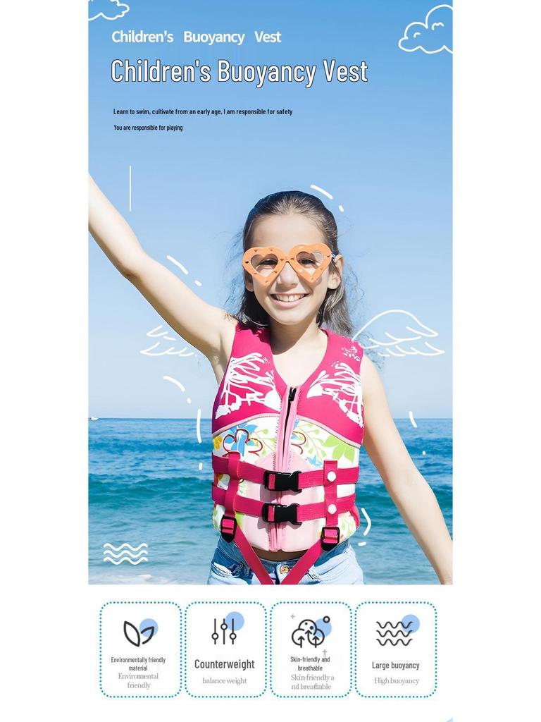 High Buoyancy Children's Life Jacket - Foam Vest for Men & Women, Inflatable-Free for Swimming & Water Sports