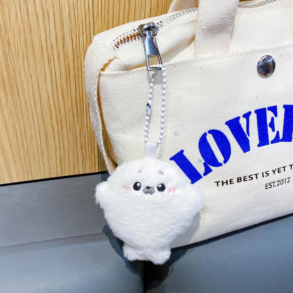Portachiavi Foca Peluche Cartone Animato: Ciondolo Figura Carina e Portachiavi per Borsa Regalo