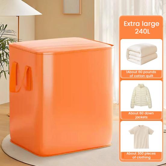 Clothing Blanket Storage Bag with Reinforced Handle Large Capacity Zipper Closure Waterproof Comforter Blanket Container